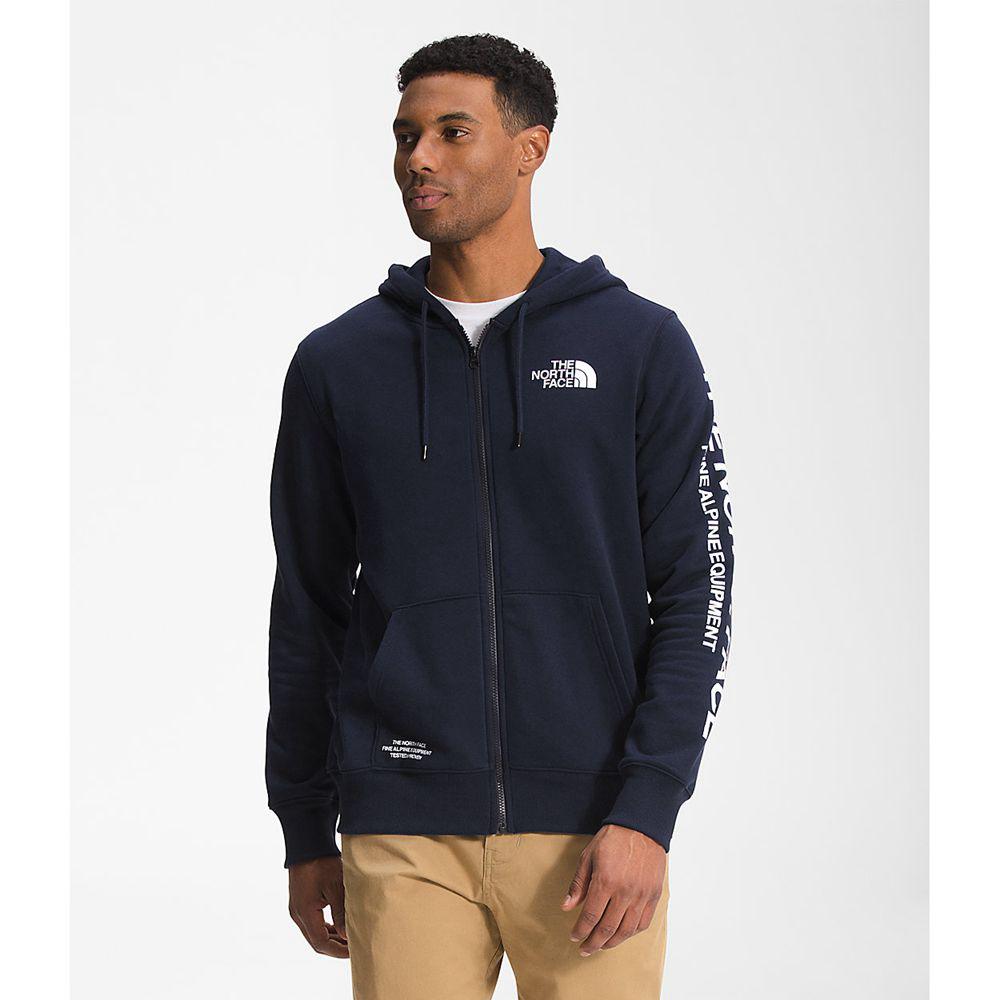 The North Face Brand Proud Full Zip Ανδρικα Φούτερ Hoodie - Σκουρο Μπλε (CZNR92054)